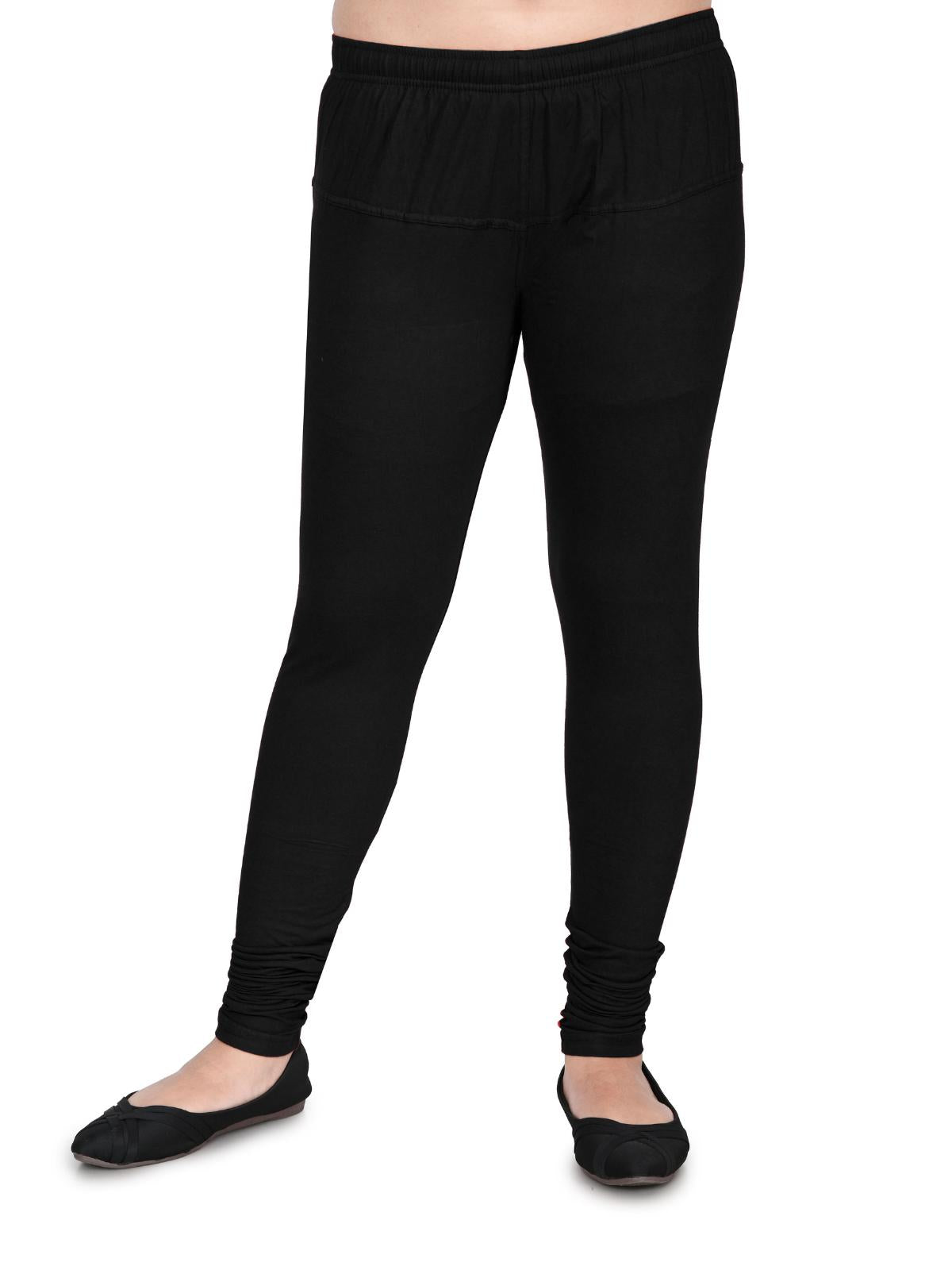 Black Leebonee Women's Cotton Lycra Churidar Leggings Plus Size (XXL-5XL),  Size: XXL to 5XL at Rs 245 in Ludhiana