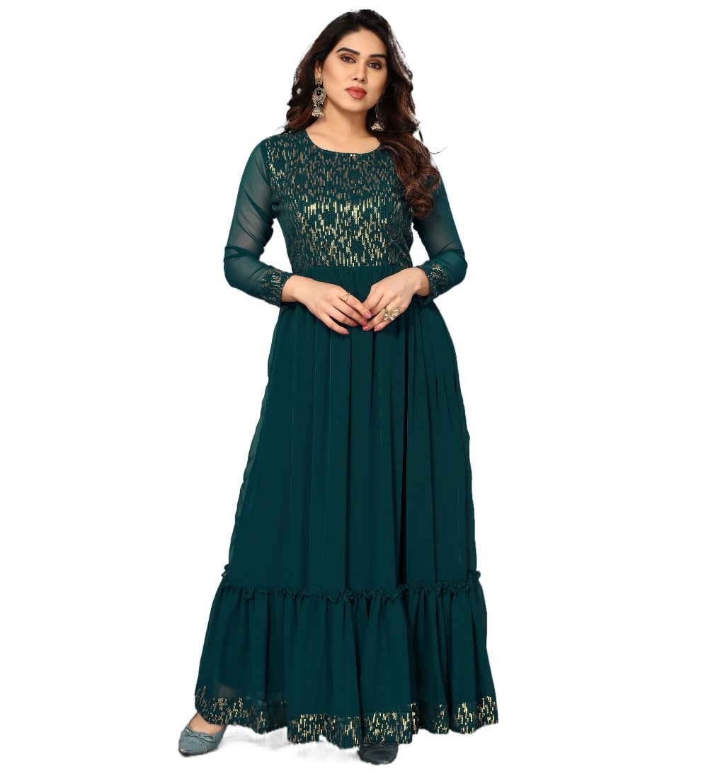 Women's Sequence Work Georget Long Gown (Rama)