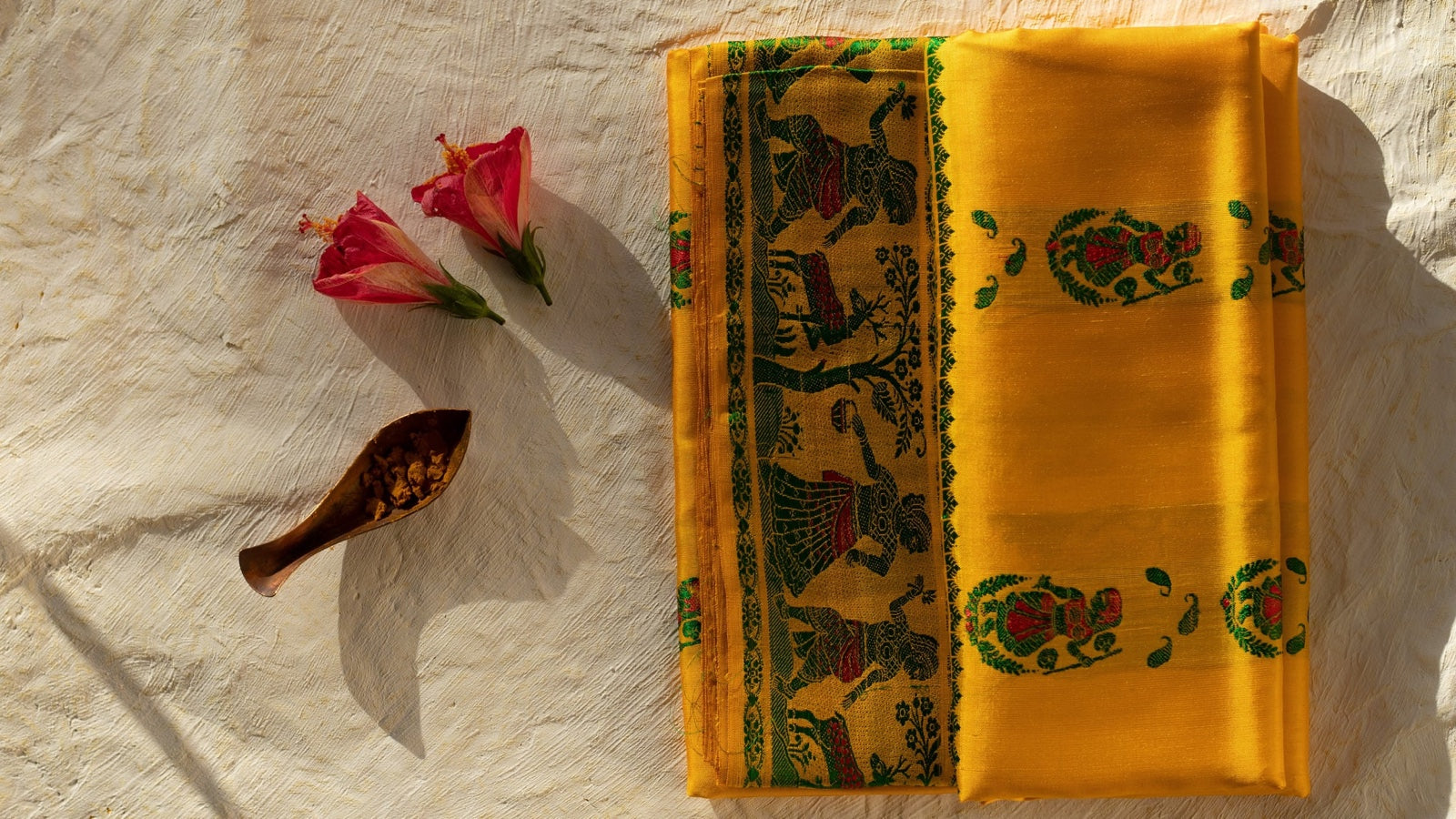 Buy Yellow Baluchari Saree for Women Online from India's Luxury Designers  2024