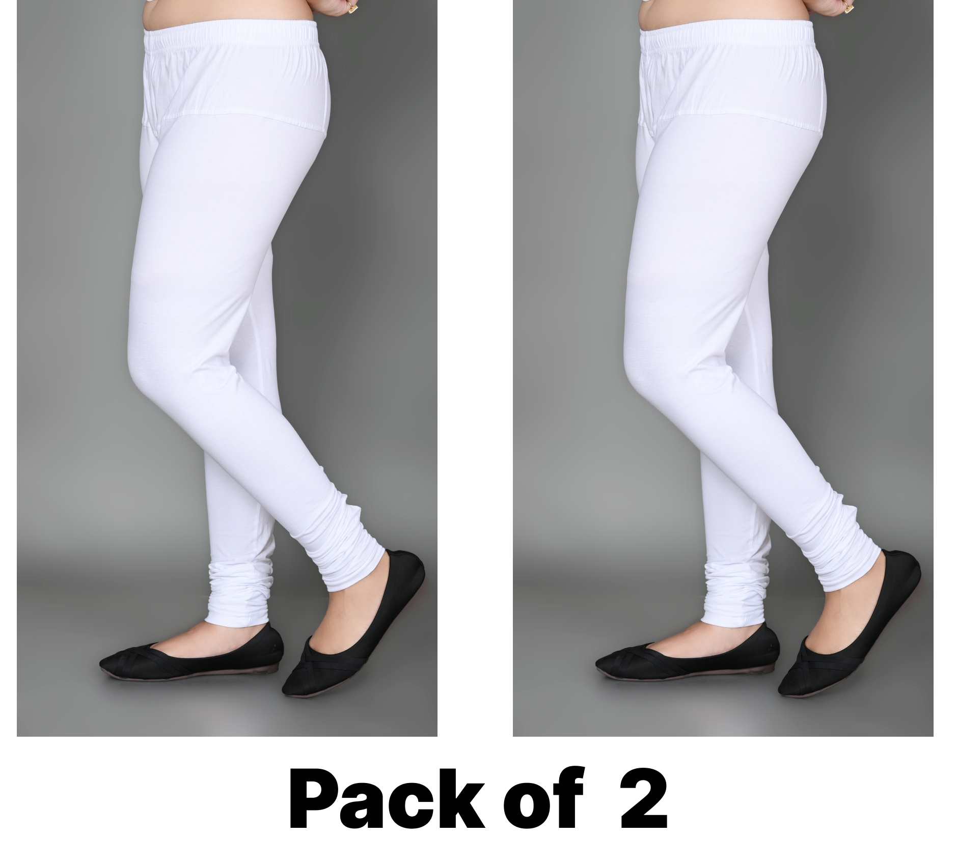 UZON Full Length Pure Cotton Lycra Leggings - Pack of 2 – OOUZON